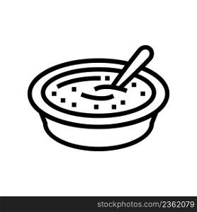 soup cooked carrot ingredient line icon vector. soup cooked carrot ingredient sign. isolated contour symbol black illustration. soup cooked carrot ingredient line icon vector illustration