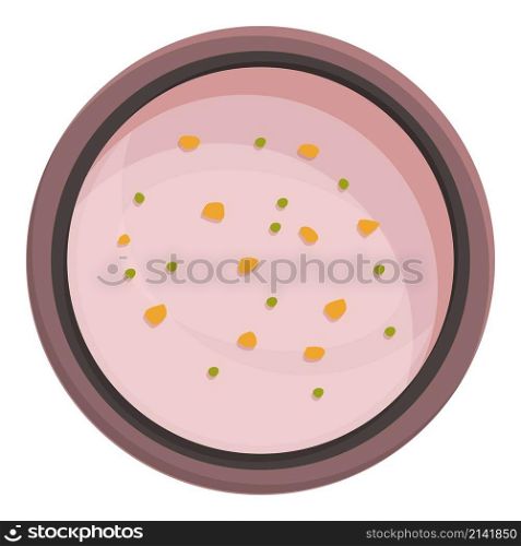 Soup cream bowl icon cartoon vector. Hot food. Vegetable plate. Soup cream bowl icon cartoon vector. Hot food