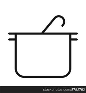 Soup line icon isolated on white background. Black flat thin icon on modern outline style. Linear symbol and editable stroke. Simple and pixel perfect stroke vector illustration.