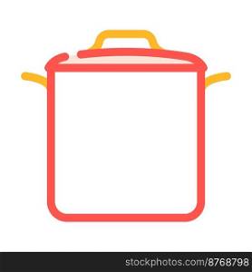 soup pot cooking color icon vector. soup pot cooking sign. isolated symbol illustration. soup pot cooking color icon vector illustration