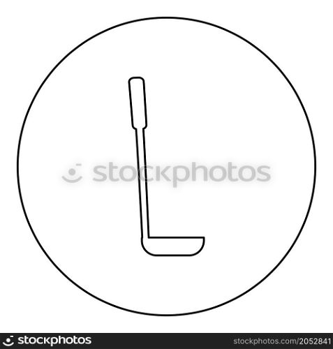 Soup spoon ladle scoop Kitchenware icon in circle round black color vector illustration image outline contour line thin style simple. Soup spoon ladle scoop Kitchenware icon in circle round black color vector illustration image outline contour line thin style