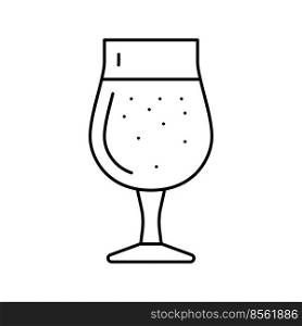 sour ale beer glass line icon vector. sour ale beer glass sign. isolated contour symbol black illustration. sour ale beer glass line icon vector illustration