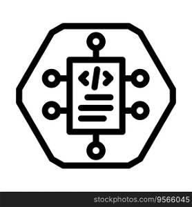 source code management line icon vector. source code management sign. isolated contour symbol black illustration. source code management line icon vector illustration