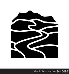 source of river glyph icon vector. source of river sign. isolated contour symbol black illustration. source of river glyph icon vector illustration