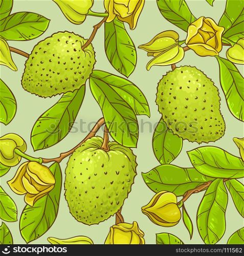 soursop vector pattern. soursop vector seamless pattern on color background