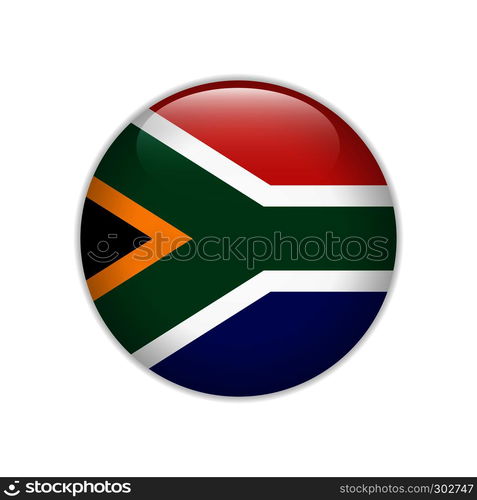 South Africa flag on button