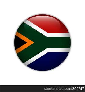 South Africa flag on button