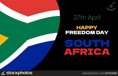 South Africa Freedom Day Afrikaans Vryheidsdag is a public holiday in South Africa celebrated on 27 April. Background, poster, card, banner design. Vector EPS 10. South Africa Freedom Day Afrikaans Vryheidsdag Background, poster, card, banner design.