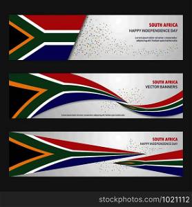 South Africa independence day abstract background design banner and flyer, postcard, landscape, celebration vector illustration