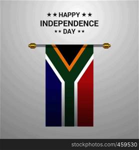South Africa Independence day hanging flag background