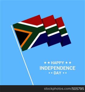 South Africa Independence day typographic design with flag vector