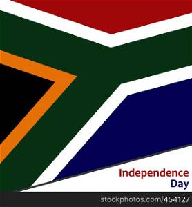 South Africa independence day with flag vector illustration for web. South Africa independence day