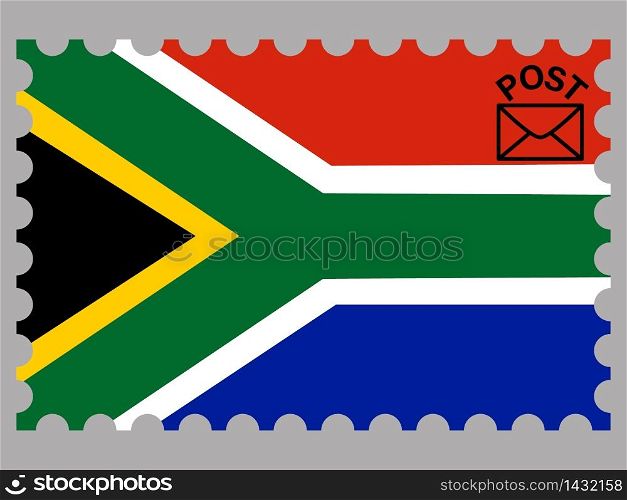 South Africa national country flag. original colors and proportion. Simply vector illustration background. Isolated symbols and object for design, education, learning, postage stamps and coloring book, marketing. From world set