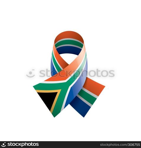 south africa national flag, vector illustration on a white background. south africa flag, vector illustration on a white background