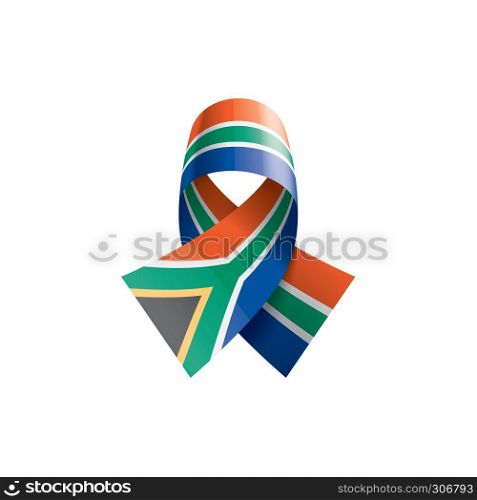 south africa national flag, vector illustration on a white background. south africa flag, vector illustration on a white background