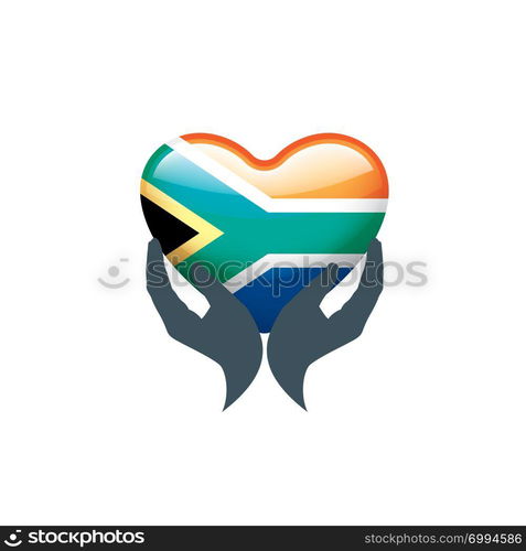 south africa national flag, vector illustration on a white background. south africa flag, vector illustration on a white background