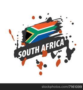 south africa national flag, vector illustration on a white background. south africa flag, vector illustration on a white background