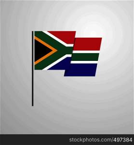 South Africa waving Flag design vector