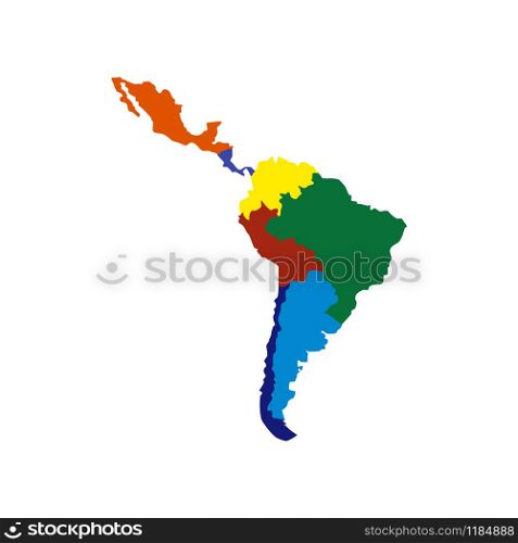 South America map icon vector design on white background