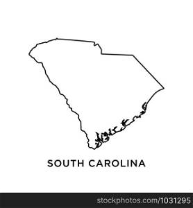 South Carolina map icon design trendy