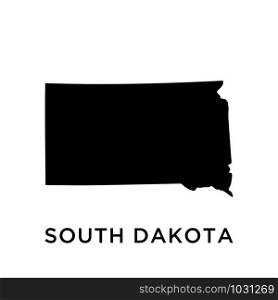South Dakota map icon design trendy