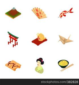 South Korea icons set. Cartoon illustration of 9 South Korea vector icons for web. South Korea icons set, cartoon style