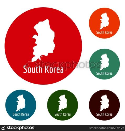 South Korea map in black. Simple illustration of South Korea map vector isolated on white background. South Korea map in black vector simple