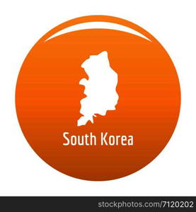 South Korea map in black. Simple illustration of South Korea map vector isolated on white background. South Korea map in black vector simple