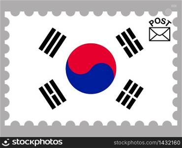 South Korea national country flag. original colors and proportion. Simply vector illustration background. Isolated symbols and object for design, education, learning, postage stamps and coloring book, marketing. From world set