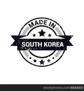 South Korea stamp design vector