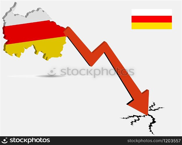 South Ossetia economic crisis vector illustration Eps 10.. South Ossetia economic crisis vector illustration Eps 10