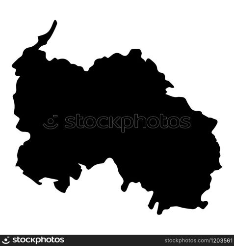 South Ossetia map Silhouette Black vector illustration eps 10.. South Ossetia map Silhouette Black vector