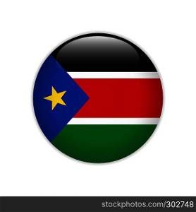 South Sudan flag on button
