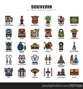 Souvenir Elements , Thin Line and Pixel Perfect Icons
