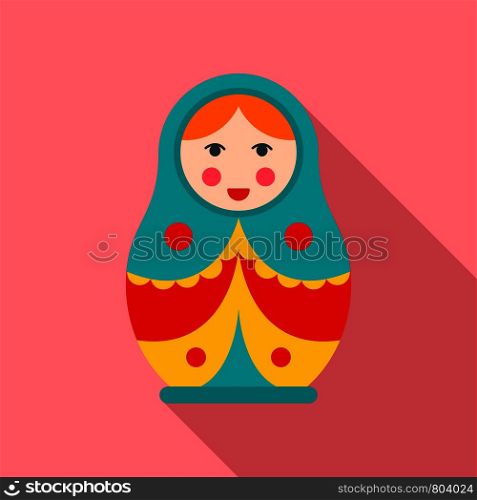 Soviet nesting doll icon. Flat illustration of soviet nesting doll vector icon for web design. Soviet nesting doll icon, flat style
