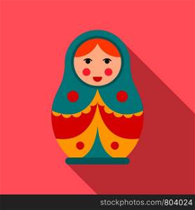 Soviet nesting doll icon. Flat illustration of soviet nesting doll vector icon for web design. Soviet nesting doll icon, flat style