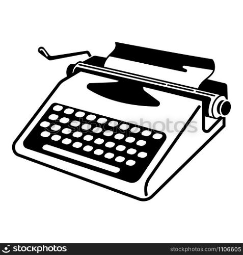 Soviet typewriter icon. Simple illustration of soviet typewriter vector icon for web design isolated on white background. Soviet typewriter icon, simple style