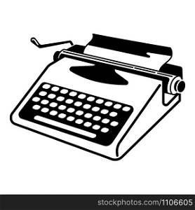 Soviet typewriter icon. Simple illustration of soviet typewriter vector icon for web design isolated on white background. Soviet typewriter icon, simple style