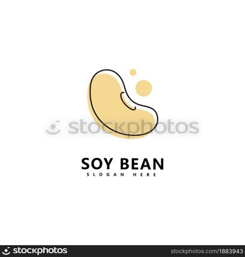 Soy bean logo healthy food vector design
