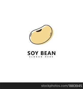 Soy bean logo healthy food vector design