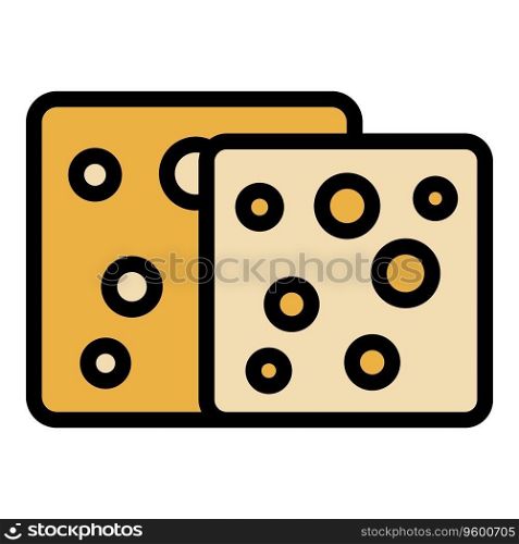 Soy cheese icon outline vector. Food soya. Miso plant color flat. Soy cheese icon vector flat