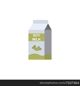 Soy milk pack flat style. Vector eps10