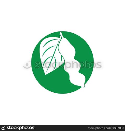 Soybean icon logo vector design