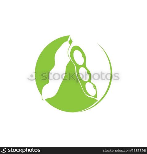 Soybean icon logo vector design