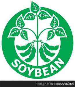Soybean label (symbol) vector illustration