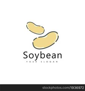 Soybean vector flat illustration. Organic legumes beans