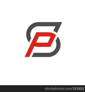 SP letter logo design vector illustration template, S letter logo vector, letter S and P logo vector, creative Letter SP letter logo
