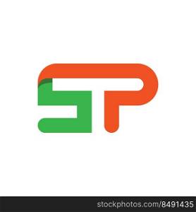SP or STP  letter concept design vector  icon template web