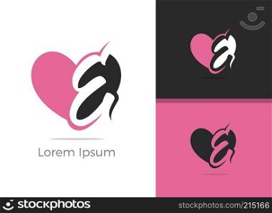 Spa and Beauty E letter logo design. Cosmetics letter E in circle vector icon. 