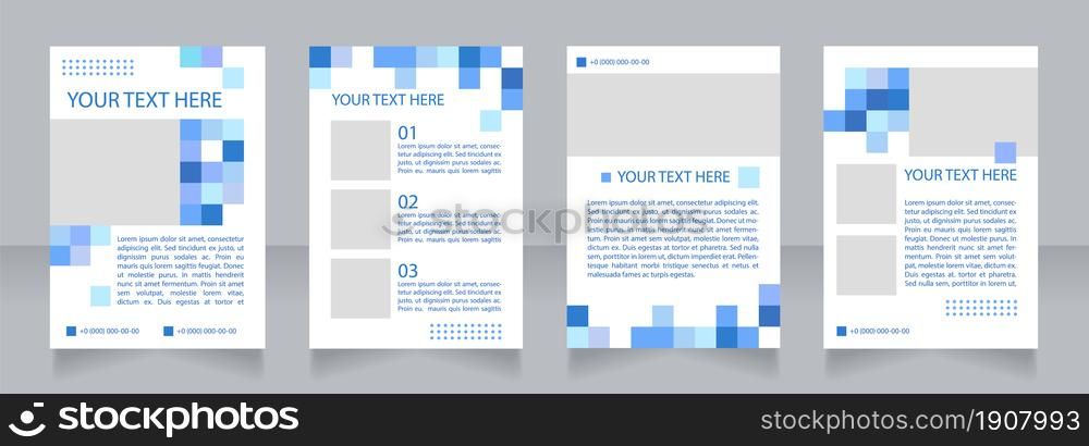 Spa and massage centre promotion blank brochure layout design. Vertical poster template set with empty copy space for text. Premade corporate reports collection. Editable flyer paper pages. Spa and massage centre promotion blank brochure layout design